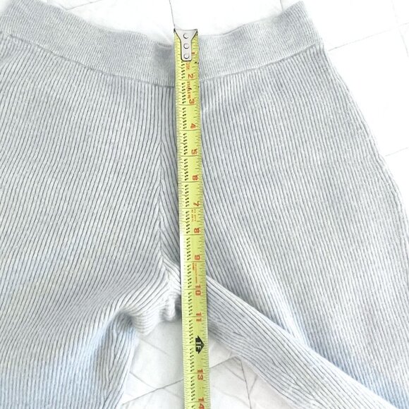 Duffy Light Gray/Grey Cream Ribbed Wool Cashmere Blend Joggers Size Extra Small - Picture 12 of 16